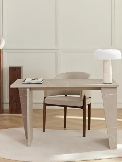 Westwing Collection Escritorio en look travertino Liam