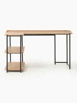 Westwing Collection Escritorio esquinero de madera de fresno Renee