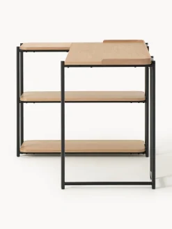 Westwing Collection Escritorio esquinero de madera de fresno Renee