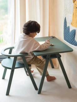 Nobodinoz Escritorio infantil de madera de haya Growing Green^Niños Decoración Infantil|Mesas Y Sillas Infantiles