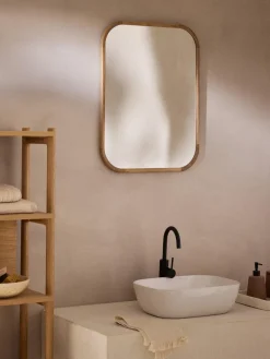 Westwing Collection Espejo de pared de madera de roble Levan^ Jarrones|Espejos De Pared