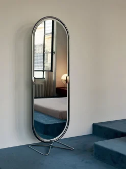 Verpan Espejo de pie ovalado de diseño Verner Panton System 1-2-3