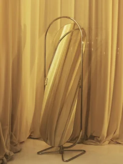 Verpan Espejo de pie ovalado de diseño Verner Panton System 1-2-3