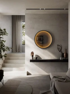 Vanita&Casa Espejo Foggy Round 80^ Espejos De Pared|Espejos De Pared