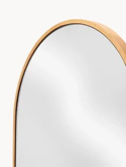 Westwing Collection Espejo ovalado de pared con marco de roble Avery