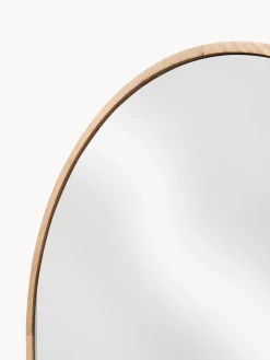 Westwing Collection Espejo ovalado de pie con marco de roble Avery^ Jarrones|Espejos De Cuerpo Entero