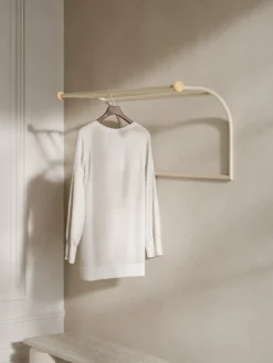 Westwing Collection Estante de pared con gancho de travertino Disa