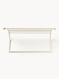 Westwing Collection Estante de pared con gancho de travertino Disa