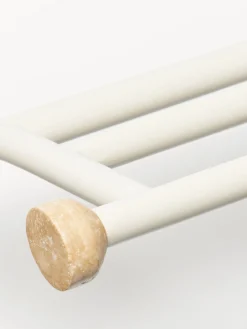 Westwing Collection Estante de pared con gancho de travertino Disa