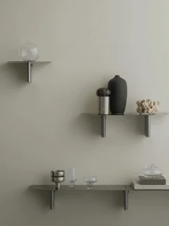 blomus Estante de pared de acero inoxidable Oru^ Estanterías De Pared