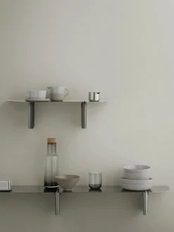 blomus Estante de pared de acero inoxidable Oru^ Estanterías De Pared