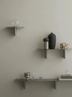 blomus Estante de pared de acero inoxidable Oru