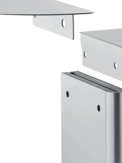 blomus Estante de pared de acero inoxidable Oru