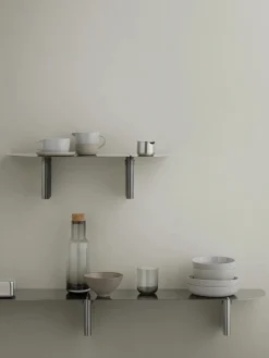 blomus Estante de pared de acero inoxidable Oru