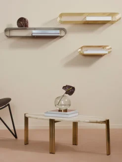 AYTM Estante de pared de metal Curva, 40 cm^ Estanterías De Pared