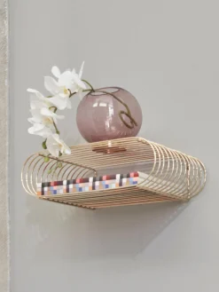 AYTM Estante de pared de metal Curva, 40 cm^ Estanterías De Pared