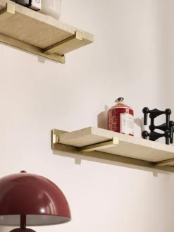 Westwing Collection Estante de pared pequeño de mármol Ally, 40 cm^ Estanterías De Pared