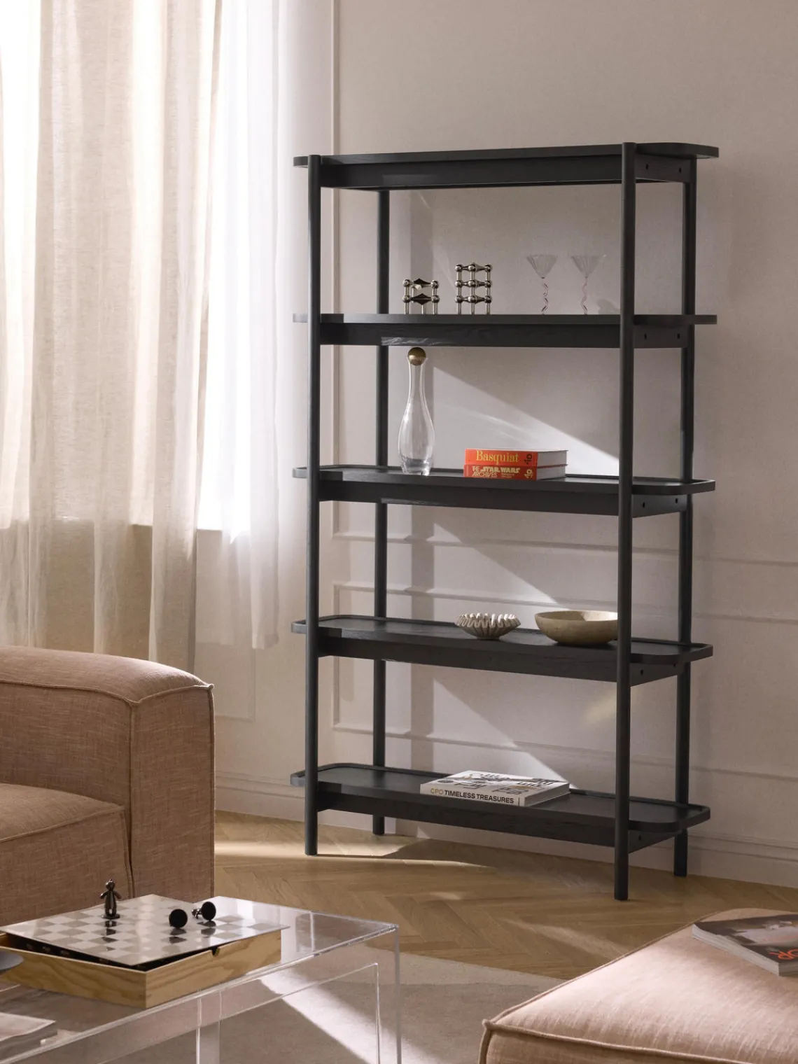 Westwing Collection Estantería alta de madera Libby^ Librerías|Estanterías De Oficina