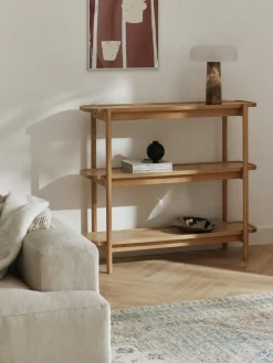 Westwing Collection Estantería baja de madera Libby^ Librerías|Estanterías