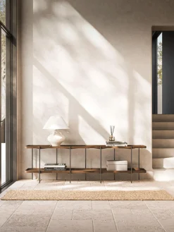 Westwing Collection Estantería baja de madera Renee