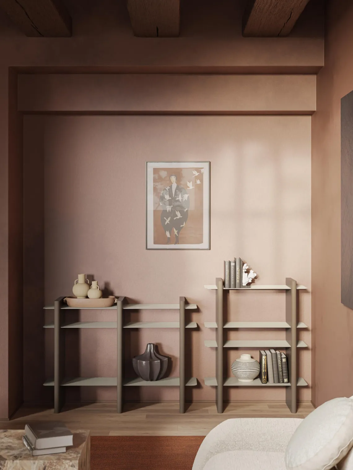 Westwing Collection Estantería con elementos de metal Rami