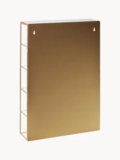 Nordal Estantería de pared de metal y vidrio Ada