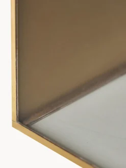 Nordal Estantería de pared de metal y vidrio Ada