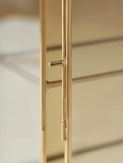 Nordal Estantería de pared de metal con baldas y puerta de cristal Ada^ Estanterías De Pared