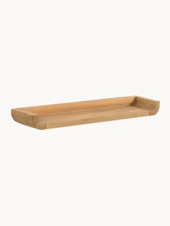 Estantes de pared de madera de teca Shamel, 2 uds.^ Estanterías De Pared