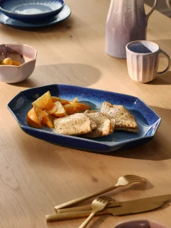 Westwing Collection Fuente artesanal con esmalte reactivo Vinci