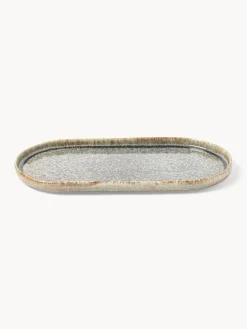 Westwing Collection Fuente artesanal con esmalte reactivo Danza