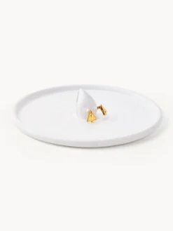 POLSPOTTEN Fuente de cerámica artesanal Diving Duck