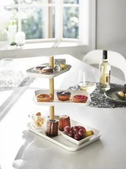 Yamazaki Fuente de metal Tower^ Tarteras|Vajillas Completas