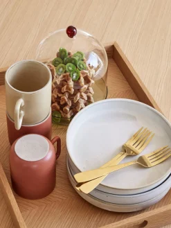 Hübsch Fuente para postre artesanal Flora^ Tarteras|Vajillas Completas