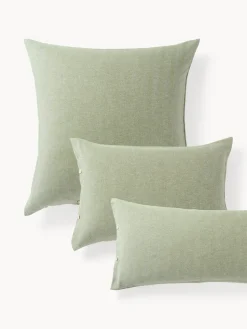 Westwing Collection Funda de almohada de franela con punto espiga Wanda