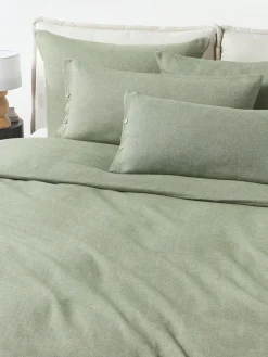 Westwing Collection Funda de almohada de franela con punto espiga Wanda