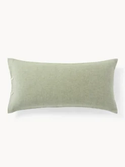 Westwing Collection Funda de almohada de franela con punto espiga Wanda