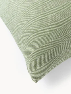 Westwing Collection Funda de almohada de franela con punto espiga Wanda