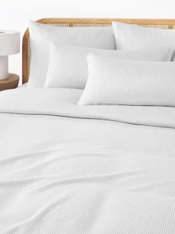 Westwing Collection Funda de almohada de franela con rayas finas Javon^ Fundas De Almohadas|Mantas