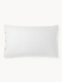 Westwing Collection Funda de almohada de franela con rayas finas Javon^ Fundas De Almohadas|Mantas