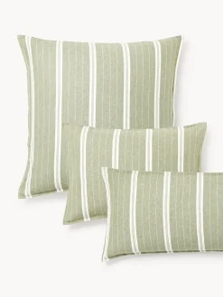 Westwing Collection Funda de almohada de franela a rayas Belinda^ Mantas|Fundas De Almohadas