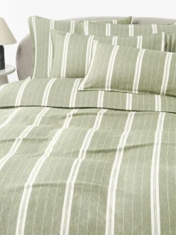 Westwing Collection Funda de almohada de franela a rayas Belinda^ Mantas|Fundas De Almohadas