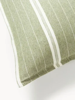 Westwing Collection Funda de almohada de franela a rayas Belinda^ Mantas|Fundas De Almohadas
