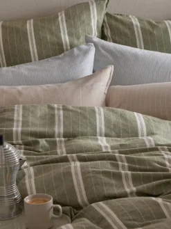 Westwing Collection Funda de almohada de franela a rayas Belinda^ Mantas|Fundas De Almohadas