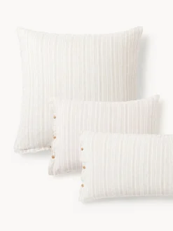 Westwing Collection Funda de almohada de lino lavado con rayas Telma^ Mantas|Fundas De Almohadas
