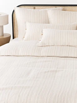 Westwing Collection Funda de almohada de lino lavado con rayas Telma^ Mantas|Fundas De Almohadas