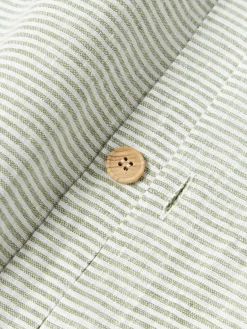 Westwing Collection Funda de almohada de lino lavado con rayas finas Rinna