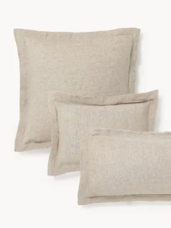 Westwing Collection Funda de almohada de lino con ribete Linna^ Mantas|Fundas De Almohadas