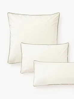 Westwing Collection Funda de almohada de percal con ribete Daria