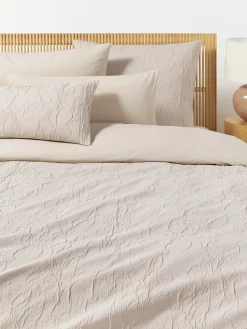 Westwing Collection Funda de almohada de percal de algodón lavado Leonora